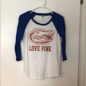 Victoria Secret PINK Florida Gators 3/4 sleeve tee